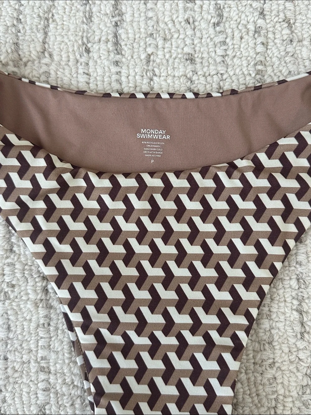 Monday Swimwear Byron Bottom - Husk Geo